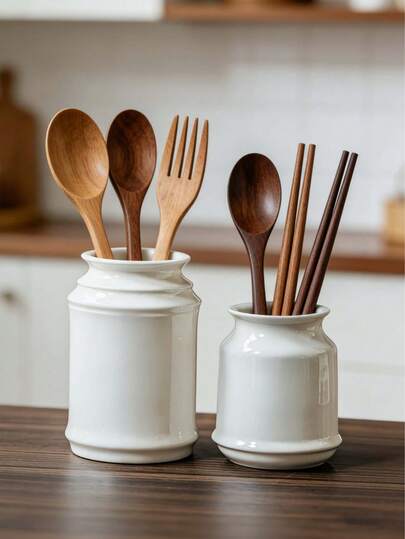 1 Type Of Kitchen Storage Container, Cutlery Storage Cup, Kitchen Storage Jar, Chopsticks And Cutlery Storage Box, Portable Moisture-Proof Storage Jar, Space-Saving Cutlery Rack, Multi-Functional Knife Rack, Multi-Purpose Kitchen Storage Container, Kitchenware, Kitchen Decoration, Kitchen Organization, Home Decor.