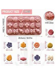 1 Bộ Khuôn Sô-cô-la In Hoa, Khuôn Silicon, Khuôn Kẹo Gừng, Khuôn Giấy Gel Hình Bướm, Khuôn Hoa Bướm, Khuôn Giấy Gel Hình Bướm, Khuôn Giấy Gel Hình Bướm, Khuôn Giấy Gel Hình Bướm - Nhiều màu - Xem 8