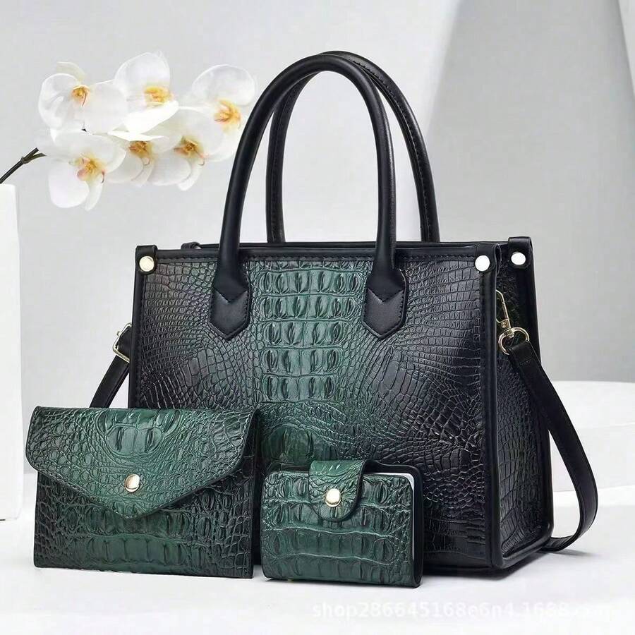 Women's Handbag 2025 Autumn And Winter New Item European And American Fashionable Shoulder Crossbody Bag - 綠色 - 查看 1
