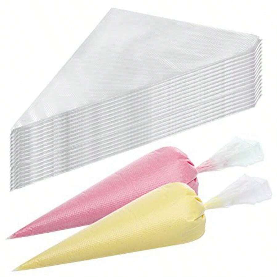 20/50/100/200pcs Disposable Triangle Piping Bags, Frosting Bags For Cake, Cupcake & Dessert Decorating, Essential Kitchen Baking Tools - Multicolor - View 1