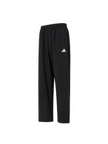 Adidas男款褲子春季新款運動訓練健身休閒簡約基本舒適長褲HE9908 - 黑色 - 查看 6