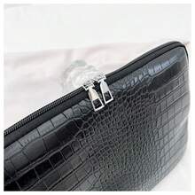 Capa para laptop em poliéster, compatível com Galaxy Book Flex e Pro, textura de crocodilo, bolsa horizontal fina em Pu para laptop, capa para laptop feminina. - Ver 6
