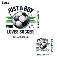 1 pieza/2 piezas/3 piezas Pegatinas de transferencia de calor de fútbol, adecuadas para camisetas DIY, vaqueros, almohadas, mochilas, sombreros y fundas de sofá, resistentes al agua, resistentes a la decoloración, pegatinas de plástico duraderas, patrones divertidos, decoración de tela, adorno de ropa, manualidades y aficionados - Multicolor - Ver 10