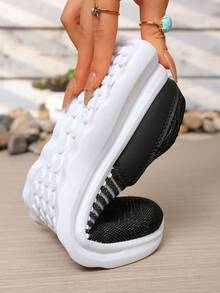 Women's Casual Comfortable Everyday Sneakers - Black - View 6