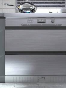 Various Appliance Surface Anti-Rust Protection, Washing Machine/Refrigerator/Elevator Protection, Thick Brushed Silver Metal Protective Film, Silver Stainless Steel Sticker, Self-Adhesive Refrigerator Washing Machine Renovation Waterproof Wallpaper - Silver Brushed - View 6