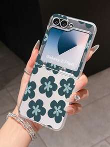 1个时尚简约磨砂PC材质折叠手机壳，简约可爱花朵元素，可保护手机并防止跌落，适用于：三星Galaxy Zflip 3/Zflip 4/Zflip 5/Zflip 6/Zflip 7/ Find N3 Flip/ Razr 50 Ultra/ Razr 60 Ultra/ 60/ Razr 50/小米MIX Flip/Galaxy Z Flip7 FE - 無色 - 查看 11