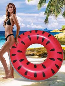 1 pieza Flotador inflable de sandía para adultos - Accesorio divertido para deportes acuáticos, hecho de material PVC, adecuado para actividades acuáticas de verano y fiestas de natación - Multicolor - Ver 5