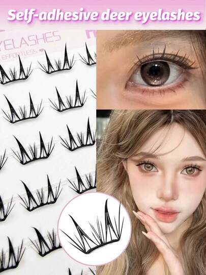 36 cụm mi giả tự dính, thiết kế hình sừng hươu, tạo vẻ tự nhiên cho sử dụng hàng ngày, giúp mắt trông to hơn một cách dễ dàng, nhẹ nhàng và thoải mái, không cần keo, các cụm mi riêng lẻ có thể tái sử dụng, hoàn hảo cho trang điểm hàng ngày, công sở, hẹn hò và các dịp thường ngày, mềm mại và sống động, tạo nên đôi mắt sáng quyến rũ, dễ dàng gắn và tháo gỡ, lý tưởng để làm nổi bật đường viền mắt và tạo hiệu ứng trang điểm mắt tự nhiên, thu hút mọi lúc.