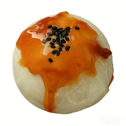 Simulation Custard Yolk Pastry Squishy Realistic Food Visual Aesthetic Soft Squeeze Stress Relief Decompression Toy For Teens Adults,Custard Yolk Pastry Squishy,Realistic Food Squeeze Toy,Visual Aesthetic Decor,Stress Relief Decompression,For Teens Adults