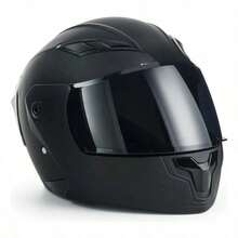 Casco Abatible para Motocicleta Negro Mate, Certificado DOT, Diseño  y Cómodo, Protección Integral, Ideal para Uso Diario y Viajes - A - Ver 4