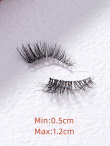 20 Cặp lông mi giả trong suốt, giúp kéo dài nửa mắt - màu đen - Xem 4