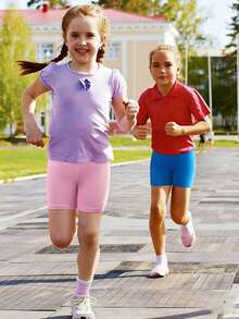 6条装女童莫代尔安全短裤，防走光儿童带蝴蝶结裤，女童打底裤 - 彩色 - 查看 6