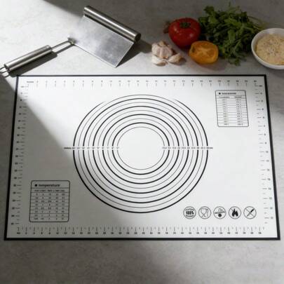 1pc Silicone Non-Slip Rolling Mat, Effective Anti-Slip Performance To Prevent Displacement During Use, Suitable For Rolling Dough And Baking, Heat Resistant (Available In Multiple Sizes)