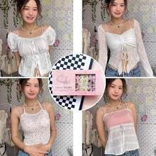 [Free Shipping]Floral Bra Straps For Women,Decorative Flower Lace Strap For Strapless Dress/Bra - Pink - View 4