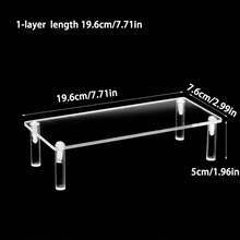 1 1-5 Tier Clear Acrylic Display Stand, Cosmetic Organizer, Perfume Acrylic Stand, Cupcake Stand, Suitable For Food Dessert Display Stand, Cosmetic Supplier Products. Desktop Clear Acrylic Handmade Doll Perfume Cosmetic Cake Accessory Multi-Functional Storage Rack. - Clear - View 15