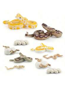 Realistic Solid Plastic Wild Reptile Snake Toy Model, Small Size - Multicolor - View 4