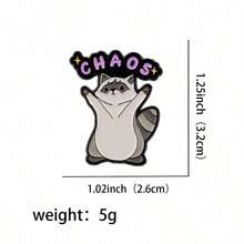 Cute Raccoon Enamel Pin Lapel Pins Badges On Backpack Women's Brooch Clothes Gift Jewelry Fashion Accessories Dress Accessories Pin For Clothes Bag Charm School Office Accessories Shirts Jacket Christmas Halloween Clothes Pin Funny Teacher Gifts - NR10608 - Xem 2