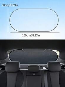 1pc Car Sun Visor, Heat-Insulating Sunshade, Sun Protection Cover, Made Of Polyester, Easy To Store And Portable, Space-Saving, Suitable For Most Car Front And Rear Windows, Ideal For Long-Distance Travel, Summer Essential, Wedding Season, Graduation Season, Mother's Day Gift. - Multicolor - View 4