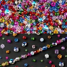 30克/50克/100克多色水晶玻璃混合散珠，手工DIY水晶珠配件，适用于手链、项链、耳环制作 - 彩色 - 查看 10