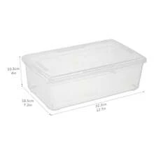 Caja de almacenamiento de zapatos de 6 cuartos de galón paquete de 12 cubos de plástico apilables con tapa organizador de zapatos duradero para manualidades y suministros de arte - como en la imagen - Ver 3