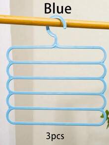 1pc Multi-Function Scarf Hanger, 5-Tier Plastic Clothes Pants Hanger Non-Slip Scarf Storage Rack - Multicolor - View 14
