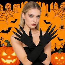 1件装女士黑色猫爪造型手套配饰 - 趣味动物手套，带长指甲/爪子，嘉年华派对服装角色扮演 - 彩色 - 查看 10