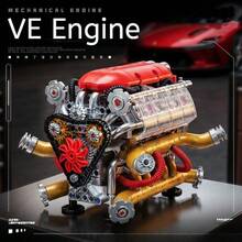 Bộ đồ chơi lắp ráp 692 mảnh hình động cơ V8 siêu xe sáng tạo, mô hình động cơ V8 lắp ráp, mô hình động cơ V8 mini tự lắp ráp, dự án lắp ráp STEM dành cho người lớn, đồ chơi giáo dục khoa học vật lý, mô hình trưng bày để bàn, quà tặng sinh nhật. - Nhiều màu - Xem 3