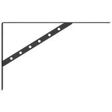 Soportes para estantes, 4 piezas, 40x2,5x25 cm, acero inoxidable negro - 1PC - Ver 7