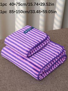1/2/3 chiếc tùy chọn khăn tắm sọc san hô thấm hút, khăn tắm đơn sợi microfiber hoặc khăn đơn, trang trí nhà cửa, khăn tay/khăn tắm phòng tắm gia đình, khăn tắm mềm mại thân thiện với da, khăn tắm biển, phù hợp cho phòng tắm, khách sạn, phòng gym, du lịch, quà tặng, salon, thể thao, ngoài trời, bãi biển, trường học, tựu trường, du lịch, phụ kiện du lịch, đồ dùng thiết yếu cho gia đình, khăn, chăm sóc da - Màu tím - Xem 7