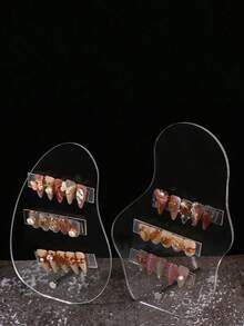 Hai tấm trưng bày móng giả acrylic hình dạng không đều, giá trưng bày sơn móng tay trong suốt, giá trưng bày dụng cụ làm móng. - Trong sáng - Xem 2