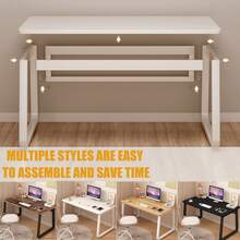 Modern Simple Home Office Desk, 47.2 Inch Small Computer Table, Writing Desk For Bedroom - White - View 3