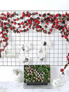 1pc Artificial Bougainvillea Wreath, Faux Silk Bougainvillea Vine, Long Shaped Fake Bougainvillea Floral Wreath, Home Decor,Room Decor, Wall Decor, Wedding Decor, Bedroom Decor, Tabletop Decor, Birthday Party Decor, Garden Decor, Indoor Outdoor Decor - View 5