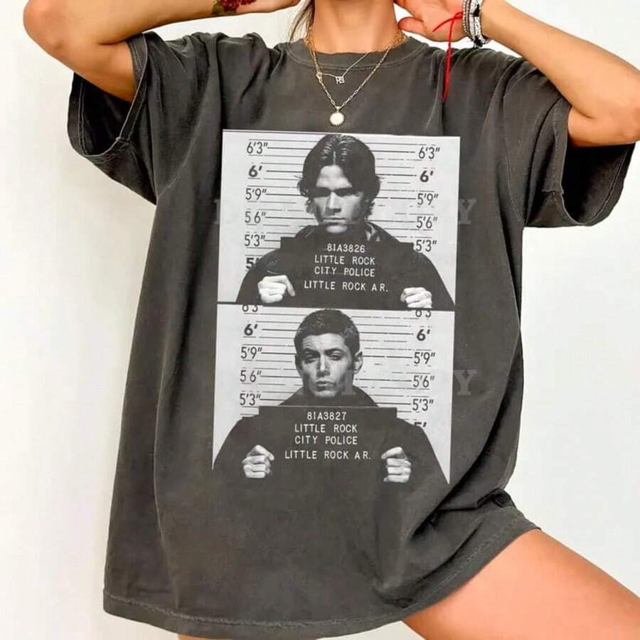 L Sam Mugshot T-Shirt - 灰色 - 查看 1