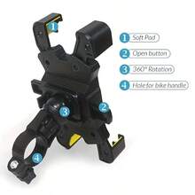 Giá đỡ điện thoại xe đạp PVC chịu lực cao (có giá đỡ GPS) - Lắp đặt dễ dàng, xoay 360°, chắc chắn, phù hợp cho xe đạp điện, xe máy, xe đạp leo núi, rảnh tay, tương thích với điện thoại thông minh và máy tính bảng, màu đen, tương thích với nhiều loại xe, cấu trúc chắc chắn, phụ kiện xe máy, phụ kiện xe đạp, phụ kiện xe đạp - Nhiều màu - Xem 7
