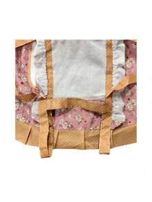 1/2pcs Small Floral Print Shoulder Strap Waterproof Anti-Oil Princess Apron - Floral - View 10