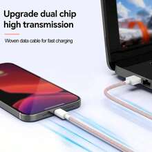 1pc/4pcs, 2m/6.6ft/78.74in [MFi Certified] Extra Long Charging Cable, Multi-Color USB Fast Charging Data Transfer Nylon Braided Cable, Compatible With IPhone 14/13/12/11 Pro Max/XS Max/XR/XS/X/8/7 Plus - Macaron Colors, Compatible With 14 Pro Max, 14 Pro, 14 Plus, 13 Pro Max, 13 Pro, 13, 12 Pro, 12, 11, XS, XR, 8 Plus, 8, 7, 6, 5, SE, Compatible With IPad Lightning Port - Multicolor - View 9