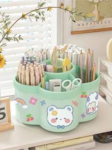 Bộ hộp đựng đồ dùng văn phòng phẩm xoay 360 độ - Hộp đựng đồ dùng văn phòng phẩm đa năng dễ thương với dung lượng lớn - Hộp đựng bút và dụng cụ vẽ tròn bằng nhựa PP với chức năng xoay đặc biệt, phù hợp cho văn phòng, trường học và nhà. - Nhiều màu - Xem 2