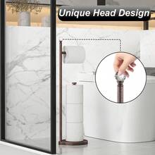 Giá đỡ giấy vệ sinh nhà tắm bằng kim loại chắc chắn, kiểu dáng độc lập, có quả cầu pha lê, phụ kiện hộp đựng giấy vệ sinh. - khăn lau dầu - Xem 7