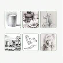 10P 藝術繪圖素描套裝，藝術繪圖炭筆，(包含 4 支石墨鉛筆 (6B, 4B, 2B, HB)、2 支炭筆、1 支白色炭筆、1 個橡皮擦、1 個塑膠橡皮擦、1 個可塑橡皮擦、1 個金屬鉛筆削筆器)，可滿足不同的繪圖需求 - 多色 - 查看 5