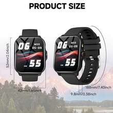 New 1.83-Inch Screen Stylish Design Unisex Sports Outdoor Smart Watch, Supports Wireless Calls/Messages, Multiple Sports Modes, Remote Photo Control, Fitness Tracking, Wireless Music, Compatible With Android And IOS, Perfect For Holiday Gifts. - View 4