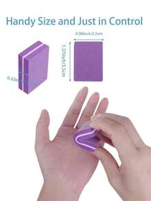 Bộ 50 miếng/gói dũa móng tay hai mặt, dụng cụ đánh bóng móng, miếng bọt biển mini dùng trong làm móng. - Màu tím - Xem 7