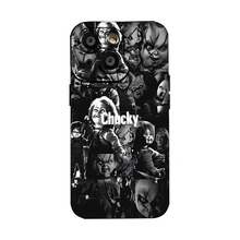 Collage de la película de terror Chucky en blanco y negro.funda de teléfono Fundas compatibles con Samsung,Apple,VIVO,OPPO,Motorola,Google,Xiaomi y Honor.Fabricadas en silicona TPU,ofrecen protección contra golpes y caídas. - Negro - Ver 2