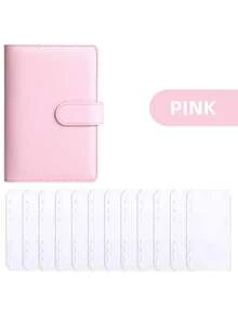 Sổ tay quản lý ngân sách A6, bìa da PU mềm mại kèm 12 phong bì zip A6, sổ lập kế hoạch ngân sách để quản lý chi tiêu và tiết kiệm. - Nhiều màu - Xem 6