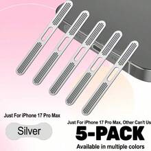XINHONGYU Bộ 5 miếng ốp bảo vệ loa bằng kim loại, phù hợp với dòng 17 Pro Max/17 Air/16 Pro Max/16/15/14/13/12, được làm từ chất liệu kim loại bền chắc, có các màu: Đen/Bạc/Cam vũ trụ/Vàng/Xanh lá cây/Đỏ/Xanh dương/Tím/Titan sa mạc, v.v. - Nhiều màu - Xem 24