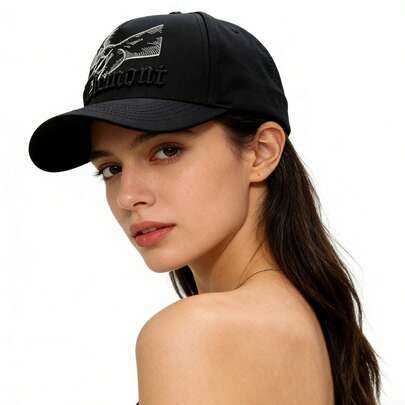 1pc Men's Hip Hop Style Letter Print Adjustable Breathable Mesh Baseball Cap