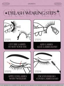 7 Pairs Elongated Eyelash Extensions, Suitable For Daily Makeup, Can Be Given As Gift To Girlfriend - Black - View 4