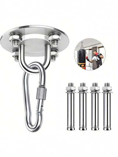 Móc treo trần hình mắt, chịu tải 700LB, dùng để treo bao đấm bốc, ghế treo, võng, xích đu, xà đu, yoga.