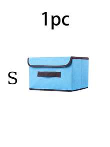 Scatola di stoccaggio pieghevole in tessuto ad alta capacità con coperchio antipolvere, organizer di stoccaggio con specifiche di dimensioni multiple, con maniglia integrata, disponibile in vari eleganti colori Morandi solidi, realizzato in morbido tessuto di lino premium con struttura stabile - Multicolore - Visualizzare 28
