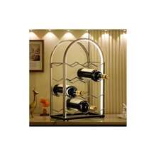 Estante de vino LED para encimera 12 botellas estante de vino de metal soporte de mesa para gabinete despensa almacenamiento de botellas de vino  855595 - 12 botellas con luz LED - Ver 1
