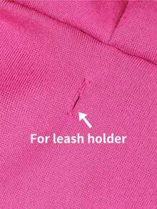 1 pieza Sudadera básica cómoda y cálida de color dopamina, adecuada para gatos y perros, para interiores y exteriores - Rosa Fucsia - Ver 3